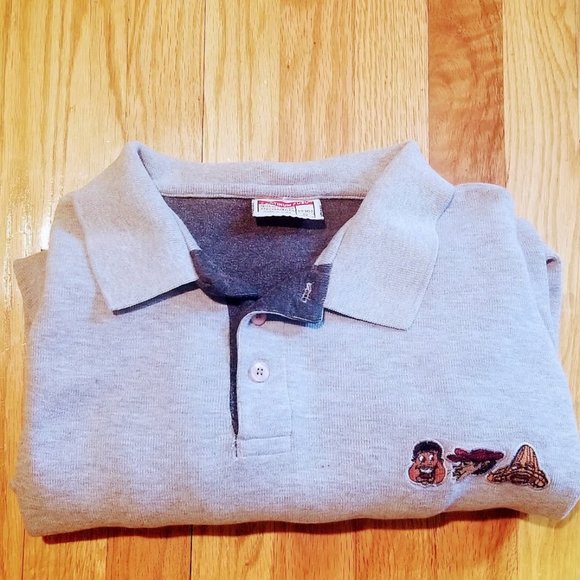 Vintage Men's 2X Platinum FUBU Long Sleeved Polo Shirt  - Fat Albert & the Gang - Picture 2 of 12